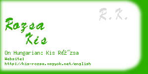 rozsa kis business card